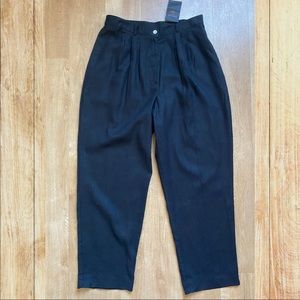 Lane Bryant Vintage | Black Linen Blend Trousers